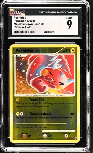 2008 Pokémon Majestic Dawn Pachirisu #43 CGC 9<!-- --> | Rare Candy