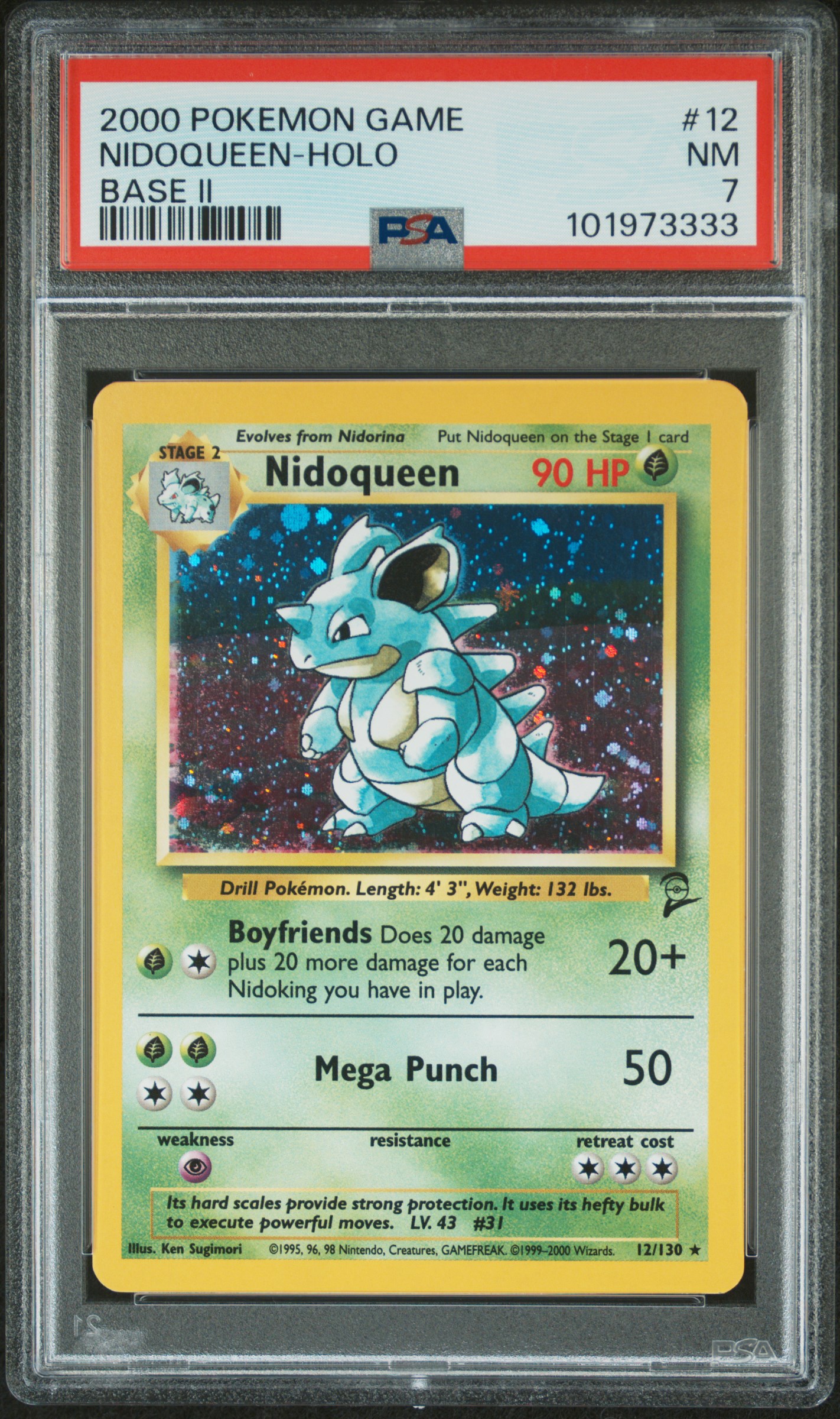 PSA 7 MISPRINT Nidoqueen Base Set 2 Pokémon 2000 | Rare Candy